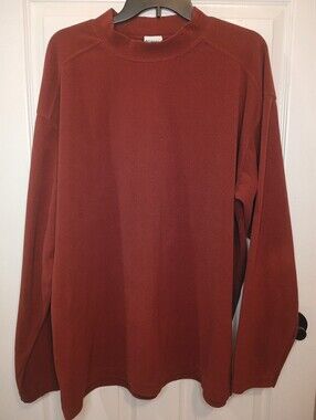 Columbia Mens Orange Turtleneck  Long Sleeve Base Layer Size XL